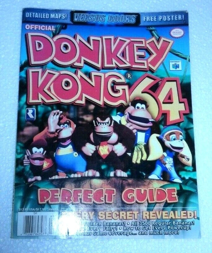 NEW Versus Books Official Donkey Kong 64 Perfect Game Strategy Guide Nintendo 64