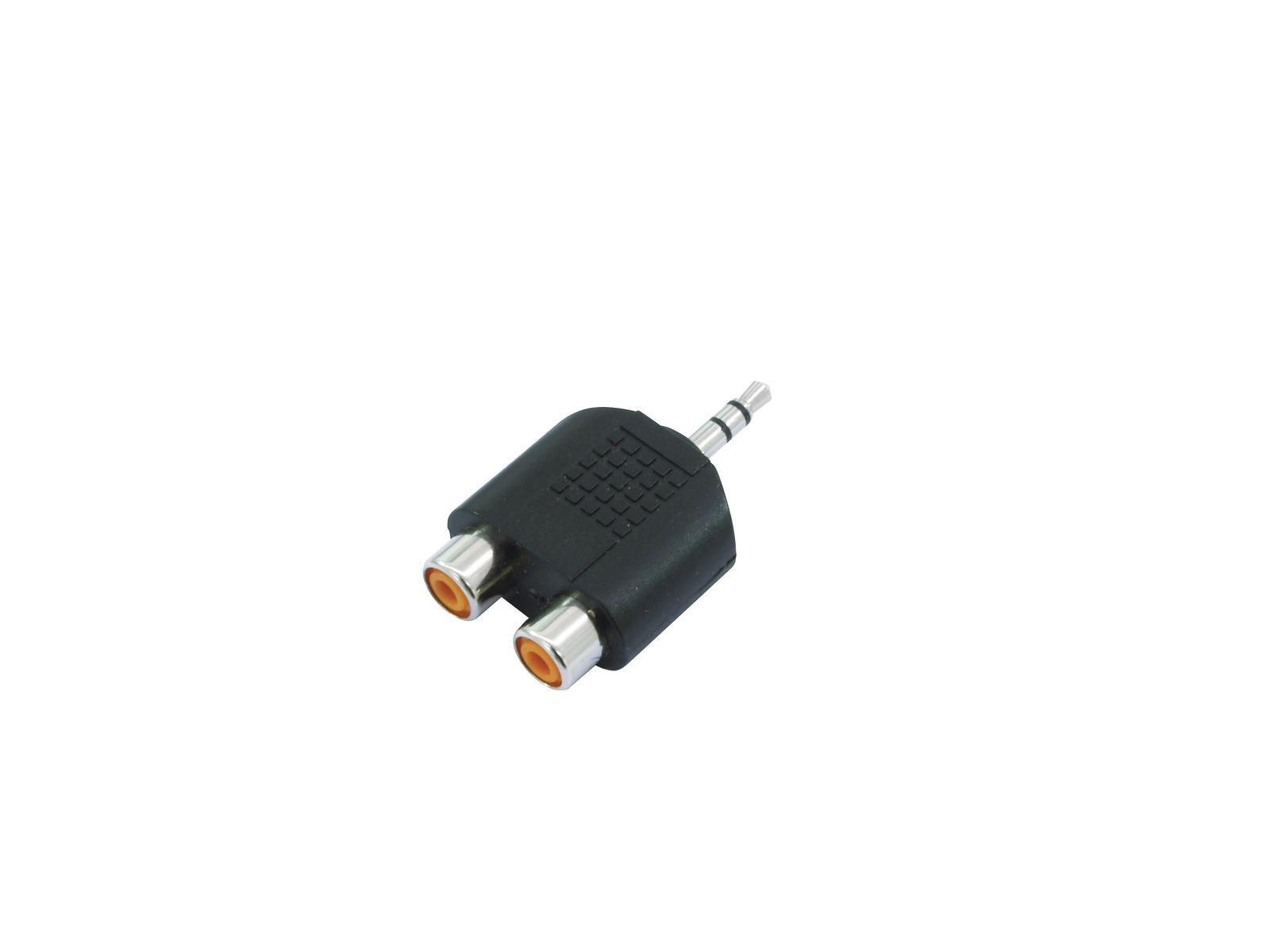 Thumbnail - Omnitronic Adapter 2xcinch(f)/3,5 Klinke Stereo 10x