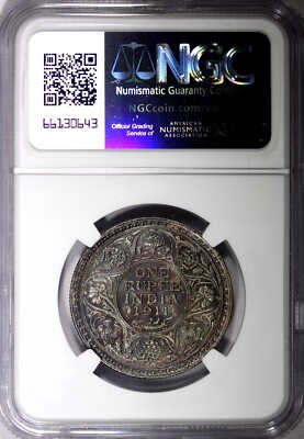 MS63 英領 インド ルピー 銀貨 1893B NGC india rupee MS63 英領 インド ルピー 銀貨 1893B NGC india rupee