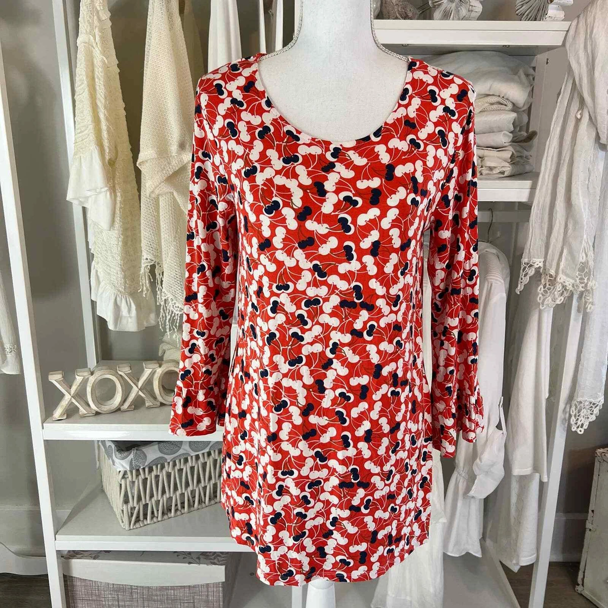 Cherry print cheap shirt dress