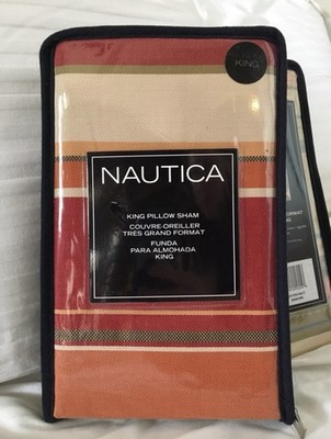Nautica King Pillow Shams Set of 2 New In Package - Bay View Collection