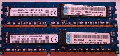 (16GB) 2x Hynix 8GB 2Rx8 DDR3 1866MHz PC3-14900R HMT41GR7AFR8C-RD ECC Server-RAM