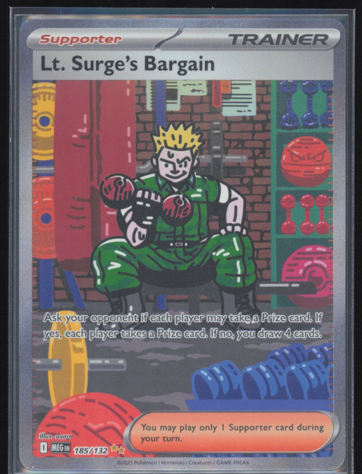 Lt. Surge's Bargain SIR 185/132 Pokémon Mega Evolution: Mega Evolution Base LP