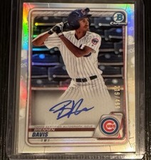 Brennen Davis 2020 Bowman 1st Chrome Auto Refractor /499 ! Rookie Rc Cubs
