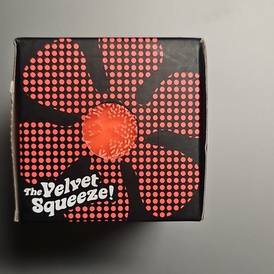 Schylling Nee Doh Fuzz Ball Flower Power Velvety Squeeze Ball Orange 3in