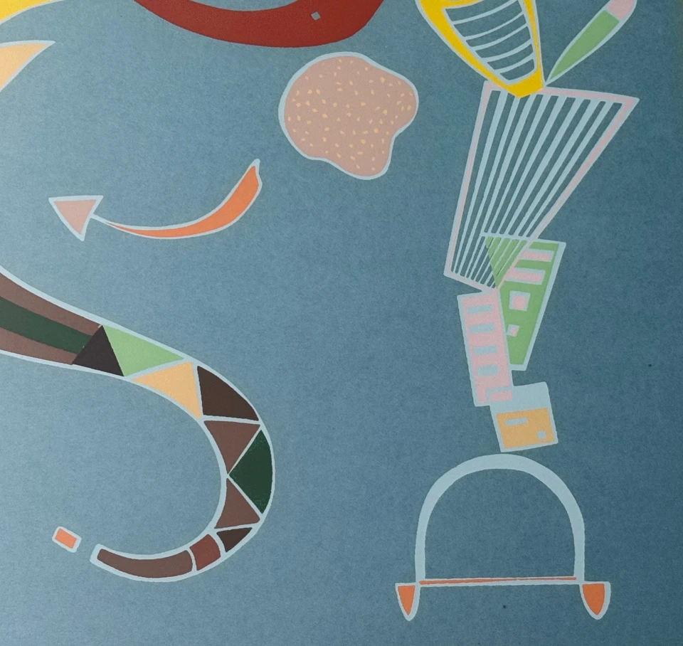 Serigrafía figurativa abstracta vintage de Wassily Kandinsky arte moderno colgante de pared Foto 4 de 4