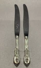 Rose Point Sterling Set/2 Dinner Knife HH By Wallace