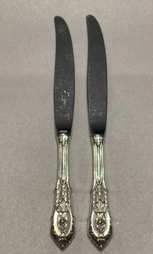 Rose Point Sterling Set/2 Dinner Knife HH By Wallace