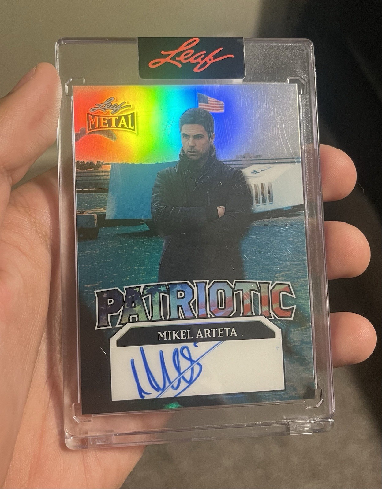 Mikel Arteta Leaf Signature Series 1/1 Auto Arsenal view 1