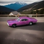 Vtg 1969 Kenner Zip Strip Dodge Charger Purple Black Int Rare HOT WHEELS REDLINE