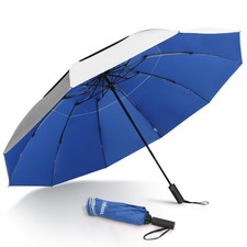 Fulynmen 46 Inch UPF 50 Uv Umbrella Blocker Large Travel 46 Inches, Blue