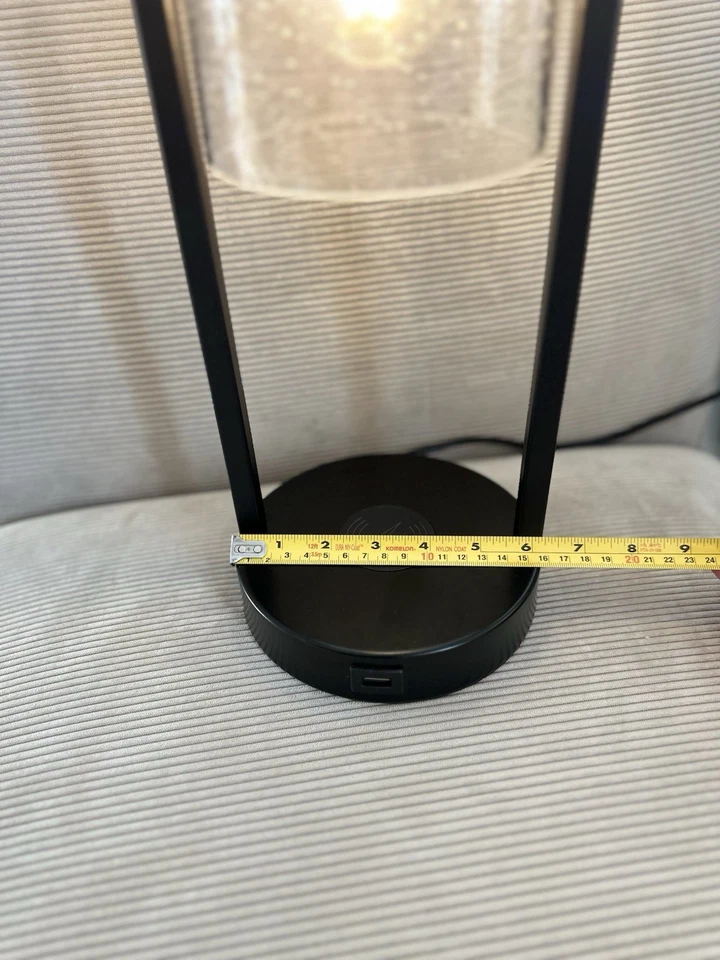 Modern Black Table Lamp with Glass Shade 3 dimmable functions - Edison bulb - Image 4 of 4