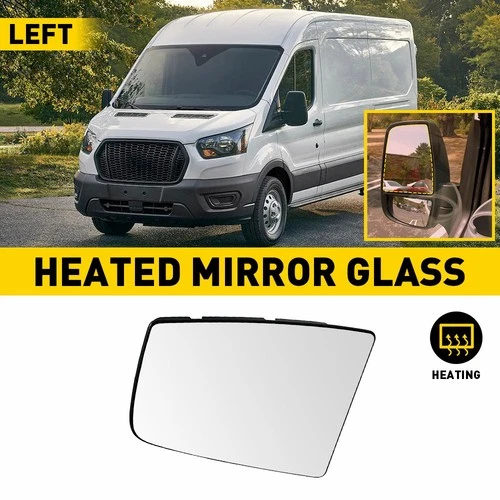 Mirror Glass Upper Heated Left Driver Side Fits For 2015-2022 Ford Transit-150