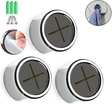3 Packs Self Adhesive Push In Tea Towel Holder Wall Mount Hook Dish Towel Holder