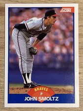 1989 Score John Smoltz #616 Rookie Baseball Card Atlanta Braves ⚾️🔥