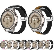 Magnetic Clasp Leather Strap Band for Samsung Galaxy Watch 6 5 4 3 40/44/43/47mm