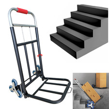 330 lbs Stair Climbing Cart Heavy Duty Folding Hand Truck Dolly 6 Wheels  Rope