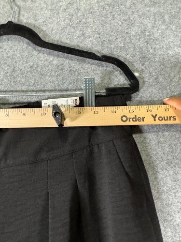 Pantalones Nine West Mujer Medianos Negros Anchos Pierna Plisados Elastizados Pull ON Elastizados Nuevos con Etiquetas - Imagen 3 de 8