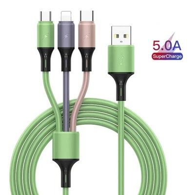 3 In 1 Charging Cable Type C Micro USB For Macarone Devices Fast Charging