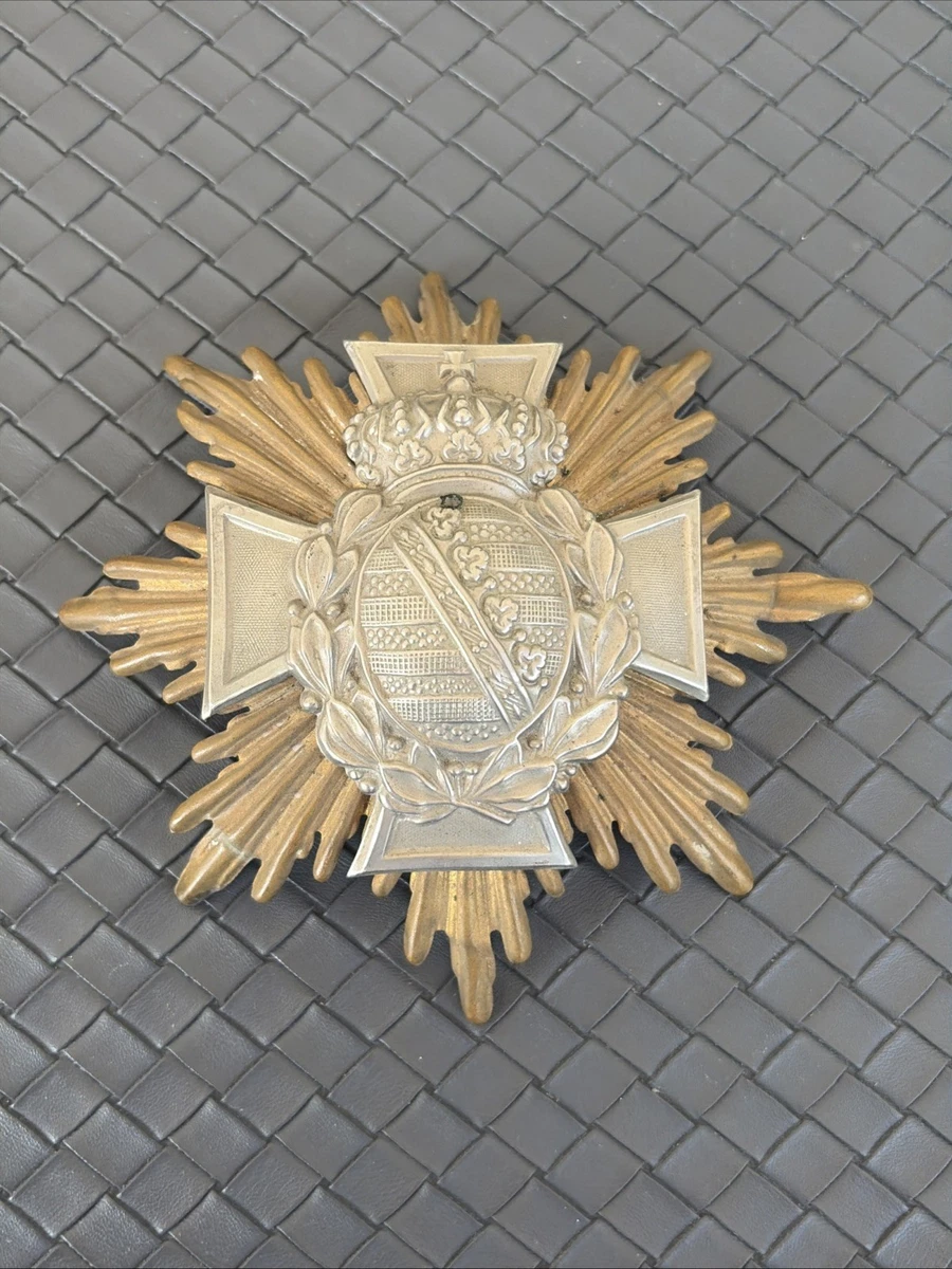 Casque à Pointe D'officier Allemand – Reproduction Première Guerre Mondiale – Laiton/cuir