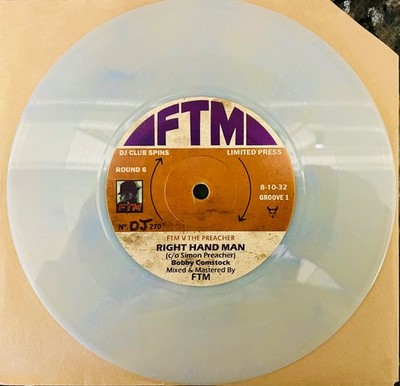  BOBBY COMSTOCK - RIGHT HAND MAN - FTM VINYL PRESS BLUE VINYL - FRANTIC FREDDIE