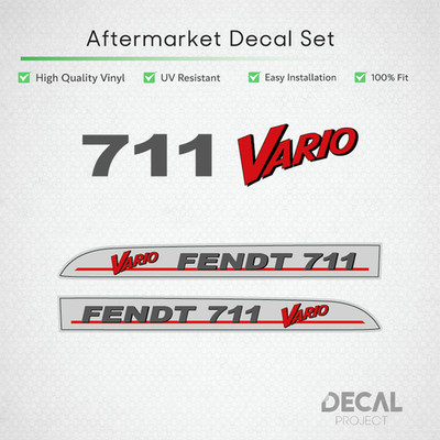 Fendt 711 Vario Decal Set - Premium 700 Series Generation 1 Restoration Vinyl