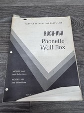 Rock-ola Phonette 500 501 Jukebox Wall Box Service / parts Manual