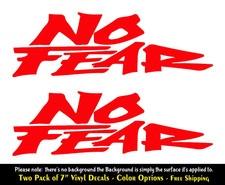 NO Fear Two Pack 6" Vinyl Decals Window Any Flat Surface - Color Options