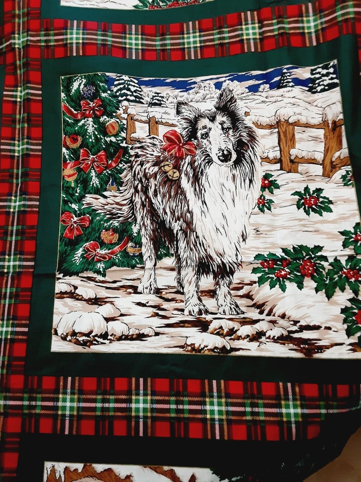 Erlanger Fabric Holiday Pillow Panels Christmas Cotton 7 Yards X 42 USA Designed - Image 3 of 4