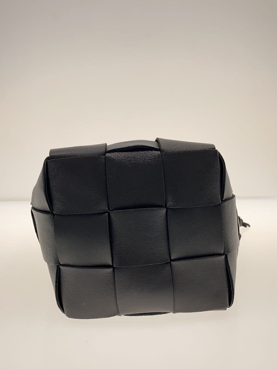 BOTTEGA VENETA shoulder bag sheep leather Black plain Used thumbnail 4