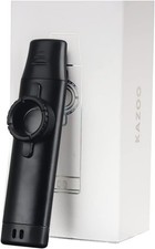 Metal Kazoo, Adjustable Tone Aluminum Alloy with 5 Flute Diaphragms, Black