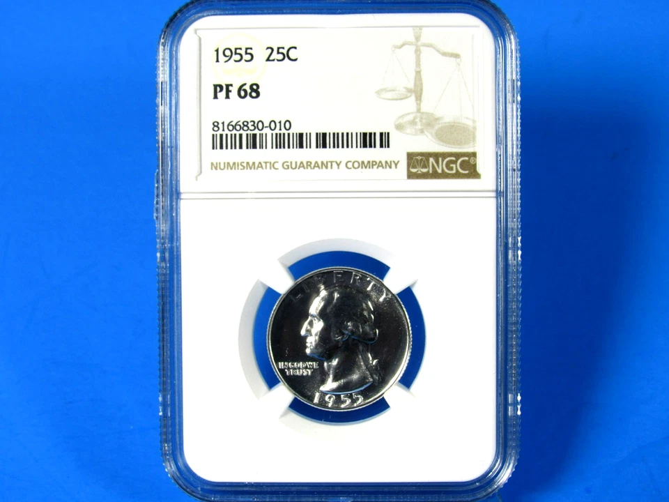 1955 to 1964 P,   10-Coin Set,  Washington Quarters   NGC  Pf 68  Beautiful Set - Image 4 of 4