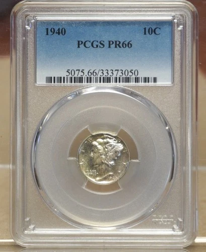 1940 PROOF MERCURY DIME PCGS PR66 373050