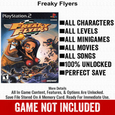 Freaky Flyers 100 PS2 Memory Card All CHEATS ITEMS