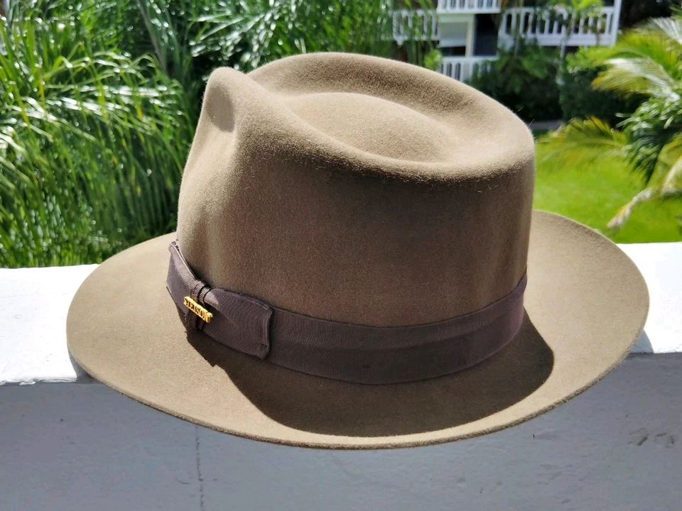 Chapéu Fedora Masculino Vintage Royal Stetson Tamanho 56 - 7 - Imagem 3 de 4