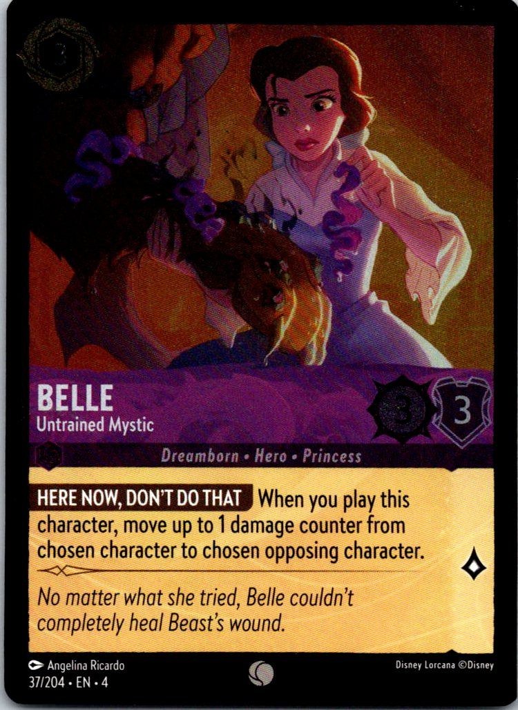 Belle - Untrained Mystic - 37/204 - Ursula's Return - Lorcana Cold Foil - NM