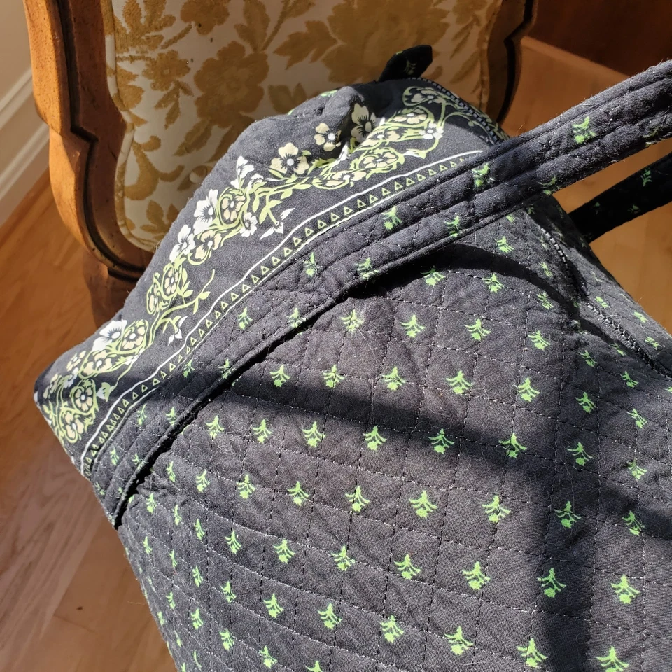 Bolso de Lona Vintage Vera Bradley Fin de Semana Sin Marca XL Suave Plegable Forrado Foto 3 de 4