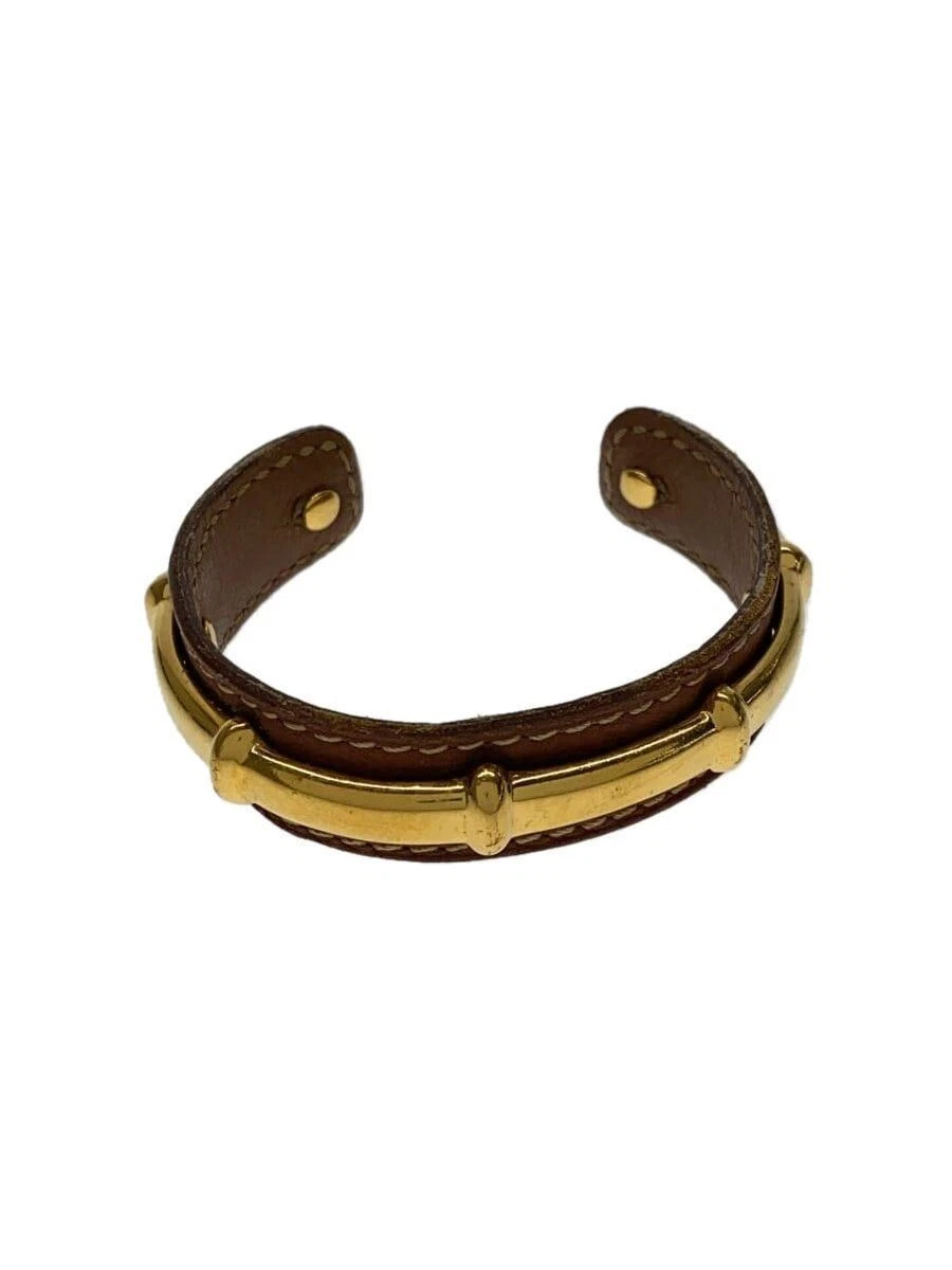 HERMÈS BRACCIALE HERMES BRACCIALETTO BAMBÙ PELLE ORO DONNA