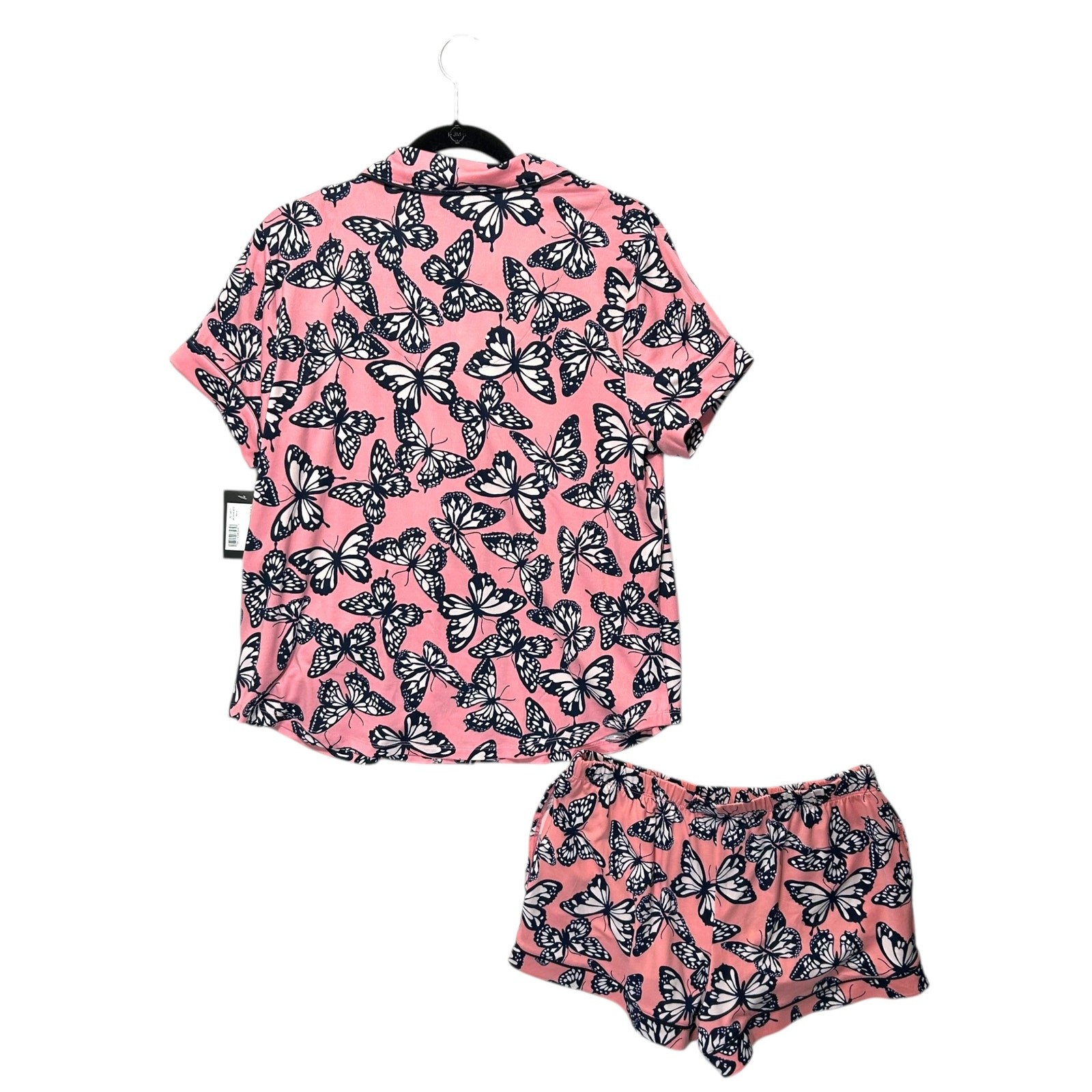 Kate Spade Butterfly Print 2 Pc Pajama Set NWT Women's Sz S/M Pink Colorful Chic thumbnail 3