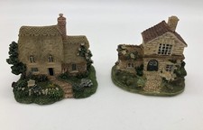 Pair Of Miniature Cottage Ornaments