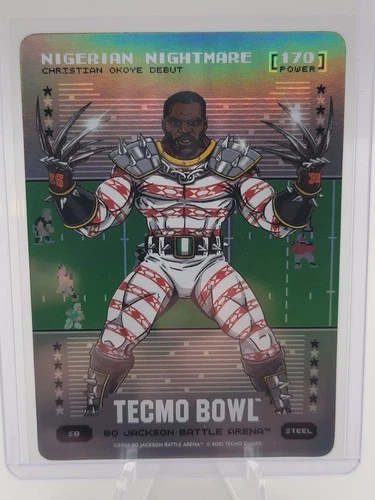 2026 Bo Jackson Battle Arena Tecmo Bowl NIGERIAN NIGHTMARE 170 SP Steel OKOYE