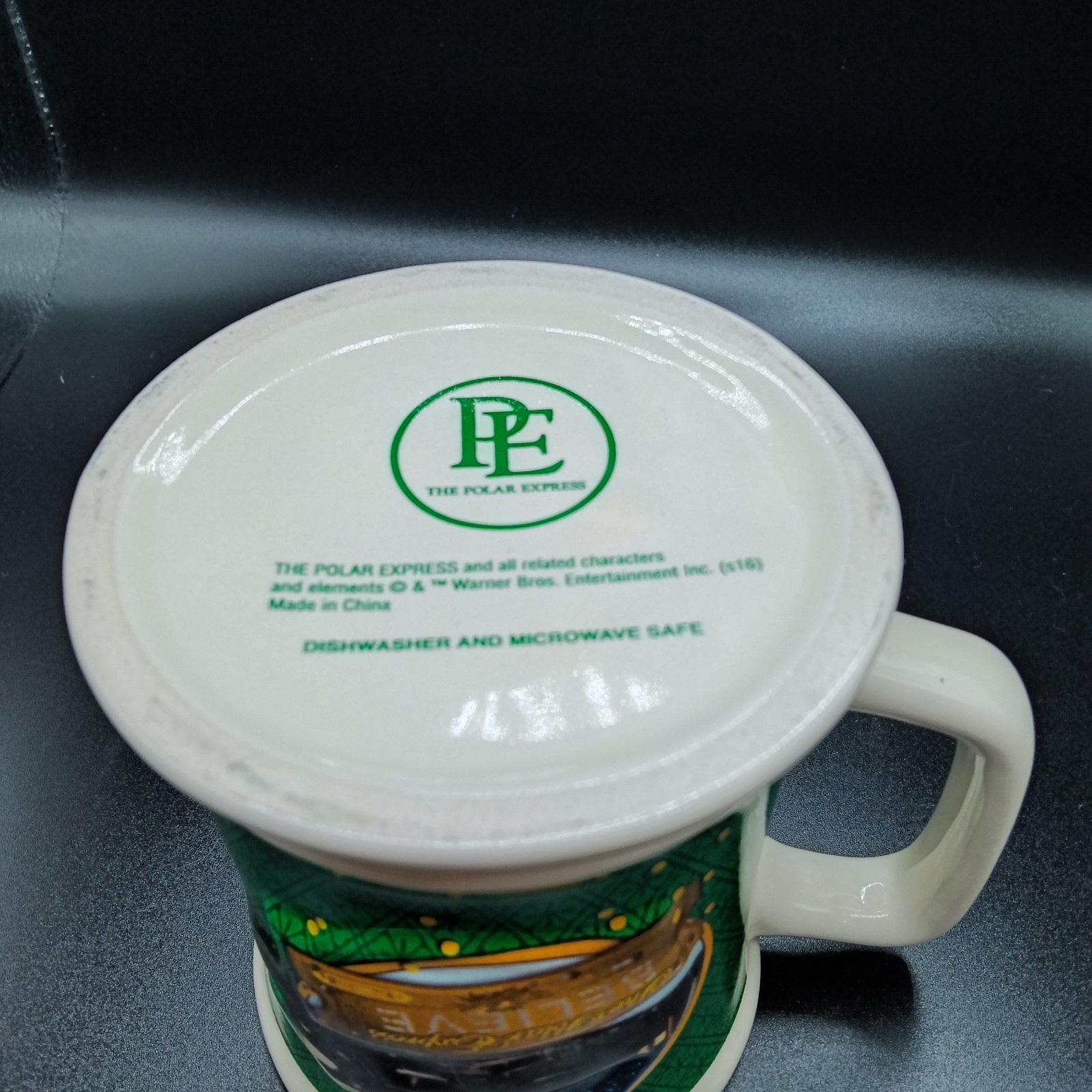 Pottery Rib Use The Polar Express 3D Believe Green Cocoa Mug Coffee Ceramic | eBay