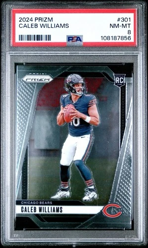 2023 Panini Football Prizm Caleb Williams Base Rookie Prizm PSA 8 #301