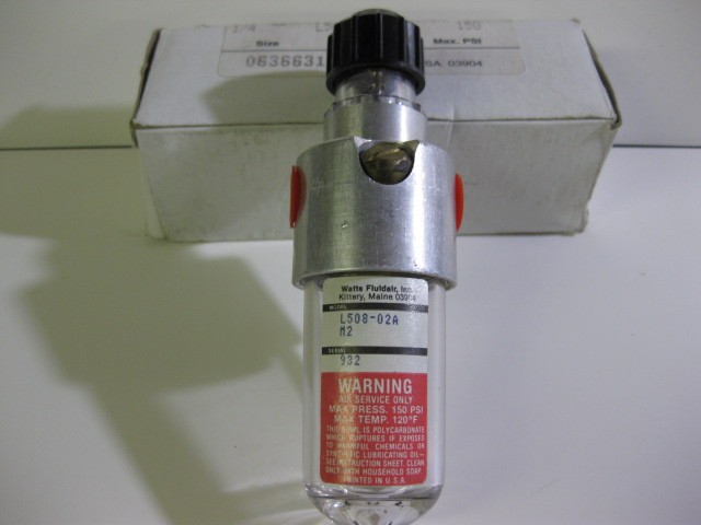 Watts L508-02A/M2 Miniature Lubricator * 1/4" in. * 150 max PSI  Made in the USA