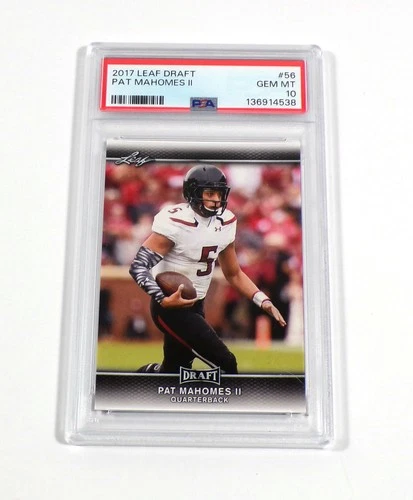 2017 Leaf Draft Patrick Mahomes II Rookie #56 Chiefs PSA 10