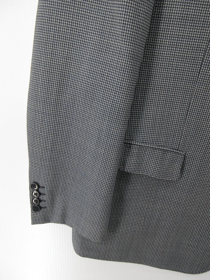 Abrigo Deportivo Armani Collezioni Hombre 44 Gris Línea G Blazer Chaqueta Micro Geométrica Foto 3 de 4