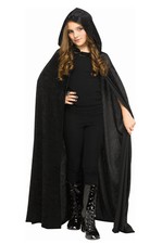 Hooded Velour Child Cape Black 