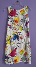 AGB Dress Women’s Sz 8 Colorful Abstract Floral Sheath Career Office Chic
