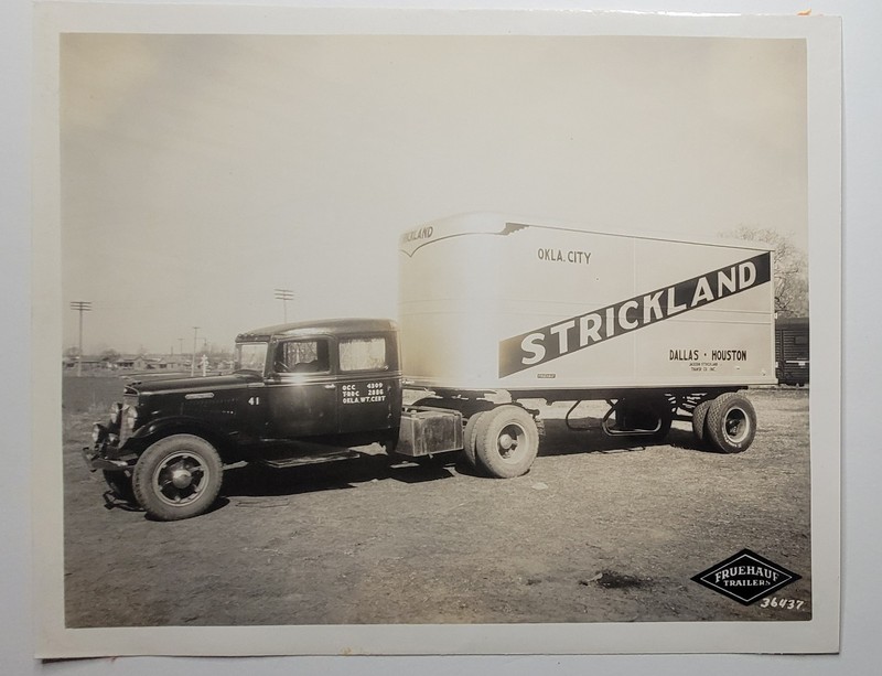 International Fruehauf Strickland Oklahoma City Tractor Trailer Truck Photo