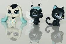 Littlest Pet Shop Cat, Bunny & Butterfly Lot Of 3